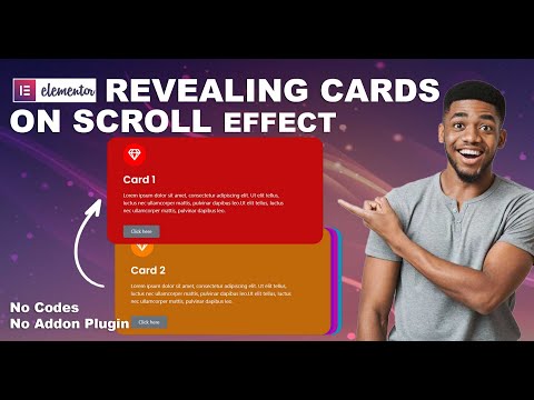 Elementor Tutorial: Revealing CARDS on SCROLL Effect | No Code No Addon Plugin