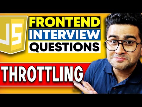 Throttling in JavaScript | Frontend Interview Question ⭐ @Technical Suneja
