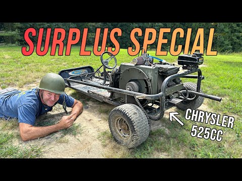We Built a MILITARY 4 Cylinder Go Kart (for Cheap!)