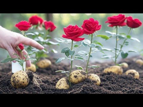 New invention! Propagating roses with potatoes is very simple and effective