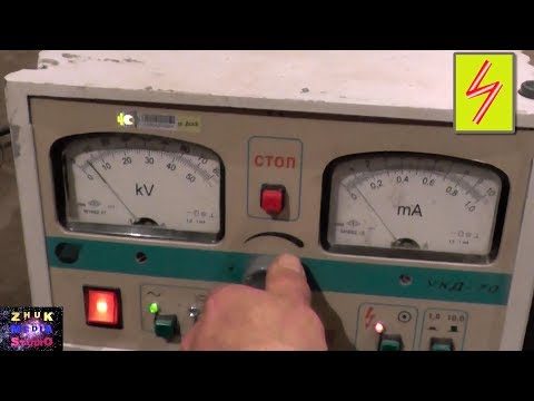 Испытание повышенным напряжением ячейки с масляным выключателем