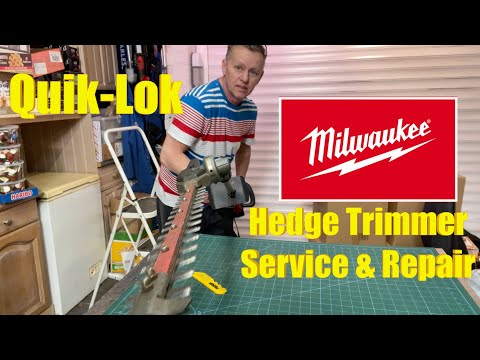 Milwaukee Quik Lok Hedge Trimmer Teardown & Service, Grease Points Etc Rattle in Gearbox!