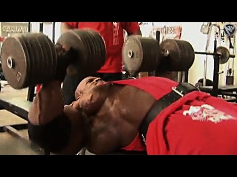 DUMBBELL CHEST WORKOUT with RONNIE COLEMAN - BUILD A WIDE THICK CHEST