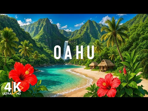 Oahu, Hawaii 4K - Exploring Hawaii's Stunning Beaches and Volcanic Wonders - 4K VIDEO UHD
