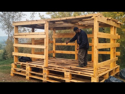 I'm Building a Free Pallet House in 139 Days in the Forest