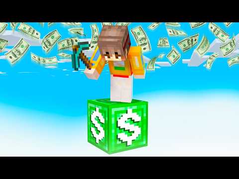 J’ai Survécu sur 1 SEUL BLOC de MILLIONNAIRE sur Minecraft !
