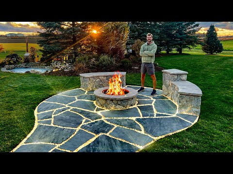DIY Light Up Patio & Smokeless Fire-pit - Full Build