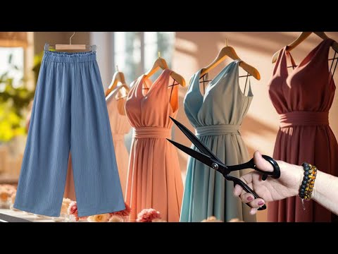 ✅How to Quickly and Easily Transform Old Trousers into a Stylish Outfit / 6 Recycling Ideas 