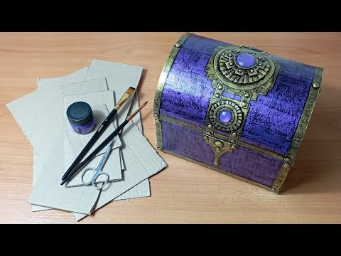 Мастер класс 📹 Сундук из картона, своими руками #творчество #рукоделие