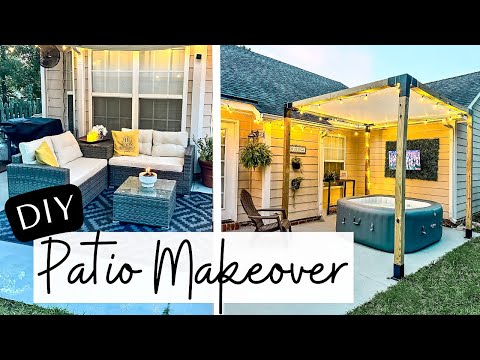 DIY Patio Makeover on a Budget | 2023 Backyard Makeover Ideas | Outdoor Decorating | DIY Pergola