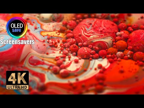 Liquid Abstract Paint Colors - 11 Hours - 4K - OLED Safe