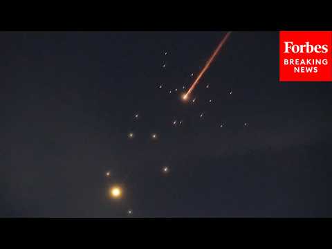 Iranian Missiles Launched Towards Israel Seen Above Jerusalem