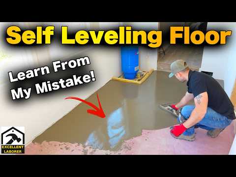 How to Use Self Leveling Floor Compound (I Messed Up!) | Mapei Self Leveler Plus DIY