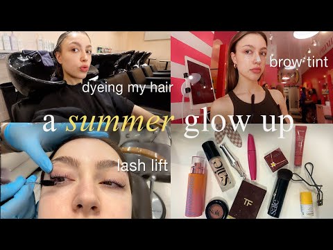 glowing up for summer vlog ✿ hair, lashes, brows, etc.
