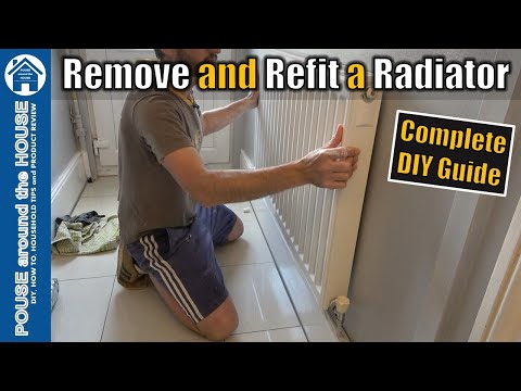 How to remove & refit a radiator without draining central heating system. Radiator valve isolation.