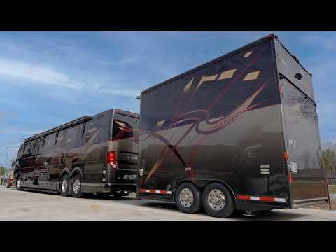 Prevost Featherlite and Stacker Trailer for $399,995