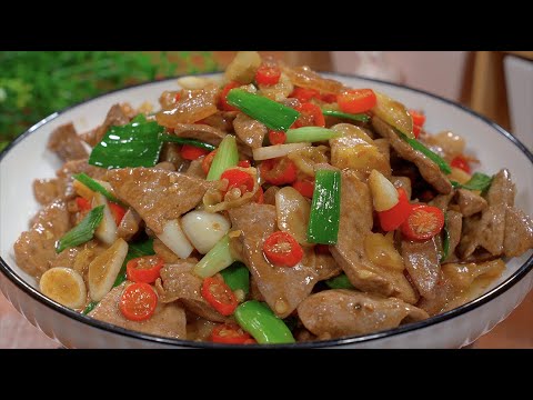 How to do the pig liver at home tender and delicious, the key is the two steps # pig liver