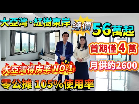 大亞灣得房率 NO.1【紅樹東岸】79-89㎡（3-4房）兩套精裝新房|零公摊 105%使用率|新區核心+市政配套環繞|香港西湖出行 18.8蚊直达|單價7字開頭|首期4萬攞下|#港人置業 #惠州樓盤
