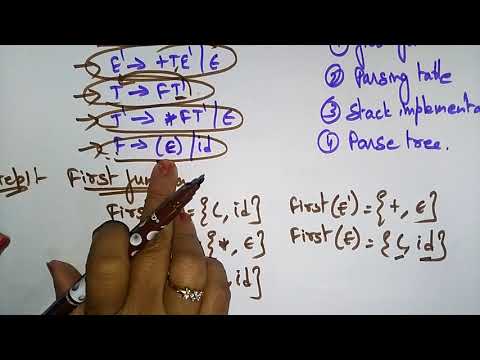 LL1 parser | Example-2 | CD | Compiler Design | Lec-16 |  Bhanu Priya