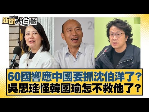 60國響應中國要抓沈伯洋了？ 吳思瑤怪韓國瑜怎不救他了？【#新聞大白話】20251110 7｜#黃揚明 #侯漢廷 #陳揮文 @tvbstalk