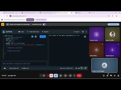 Flutter Day 4: Arithmetic and Comparison Operations