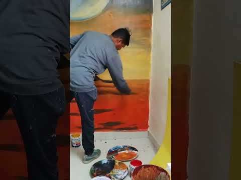 colour miksing tecnic with but police brash