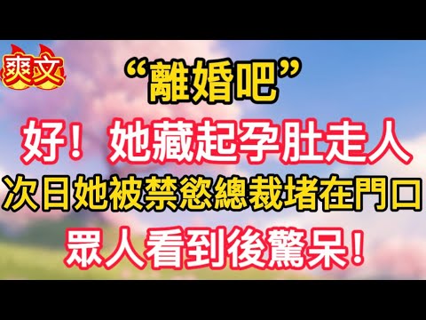 “離婚吧”，好！她藏起孕肚走人，次日她被禁慾總裁堵在門口，眾人看到後驚呆！