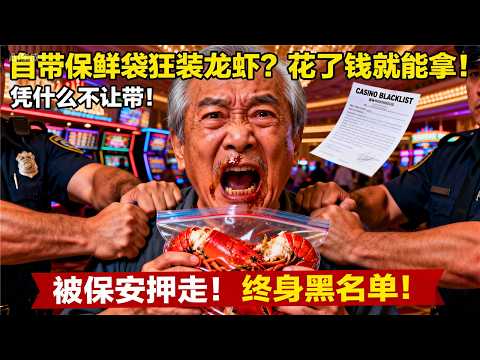 华人大爷自带保温饭盒去拉斯维加斯吃自助，当场往里塞和牛龙虾还骂经理"欺负中国人"！视频疯传50万播放，儿子工作被影响！