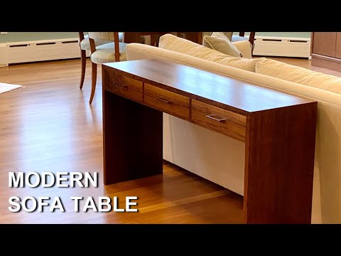 How to build This Modern Sofa Table - Start to Finish