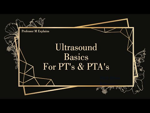 Ultrasound Basics for PT's & PTA's Including Demonstration