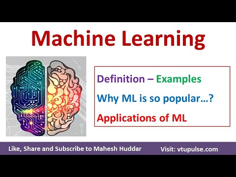 Introduction to Machine Learning Definition Examples Applications of ML Why so popular Mahesh Huddar