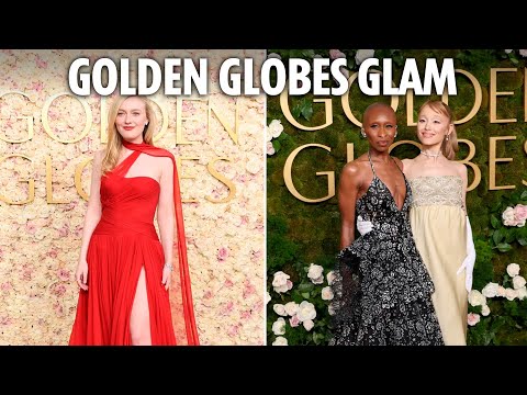 From plunging necklines to backless gowns - the Golden Globes' best dressed revealed