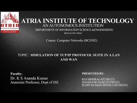 TCP/IP Protocol Suite in a LAN and WAN Setup