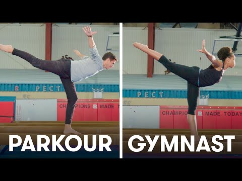 Parkour Experts Try to Keep Up With Gymnasts | SELF