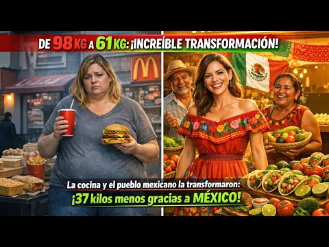 Gracias a la cocina y al pueblo mexicano, una turista estadounidense adelgazó de 98 kg a 61 kg
