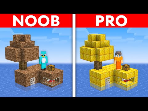 NOOB vs PRO: One SEA BLOCK Challenge in Minecraft
