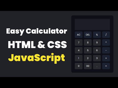 Build a Simple Calculator with HTML, CSS, & JavaScript – Step-by-Step Tutorial