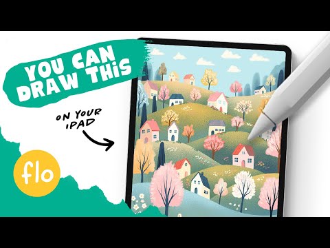 🎨 How to Draw Colorful Houses on Hills in Procreate | Easy Step-by-Step Tutorial