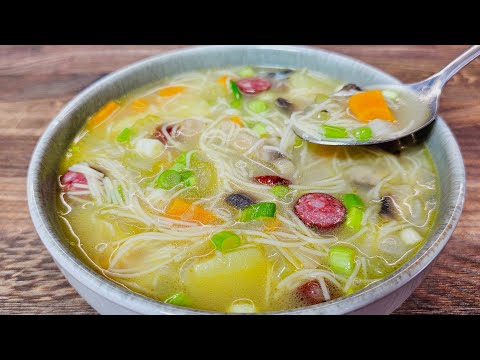 Günstige Suppe! Tolles Suppenrezept! Es ist so lecker, dass ich es dreimal pro Woche mache!