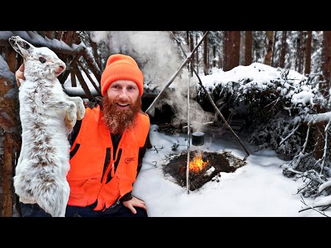 3 Item 3-Days in Canada - Deep Snow, Winter Survival Camping Challenge (NO food, Water, Shelter)