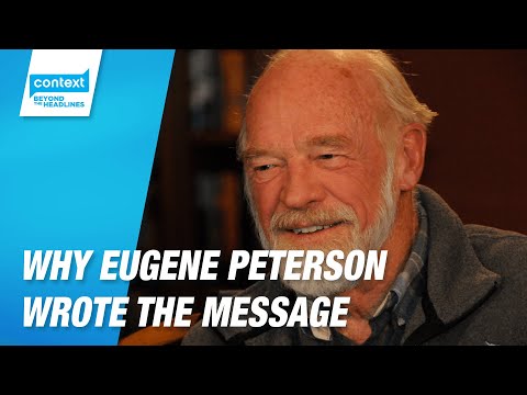 Eugene Peterson's first television interview