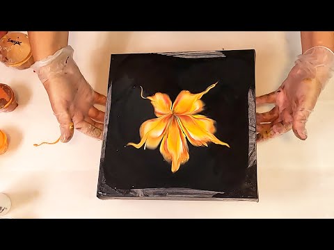 Experimenting with This Yellow FLOWER DIP! - Acrylic Pouring