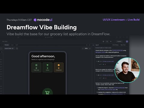 Vibe Building in DreamFlow Part 1 -- Building UI & Basic Functions