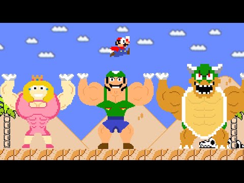 Every time Mario jumps, Team Mario gets muscles