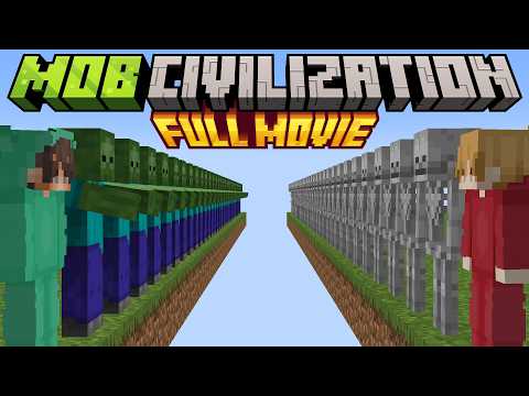 Minecraft but I survive in MOB CIVILIZATION [FULL MOVIE]