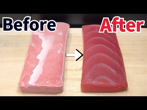 This is how the pros in Japan defrost their tuna!!