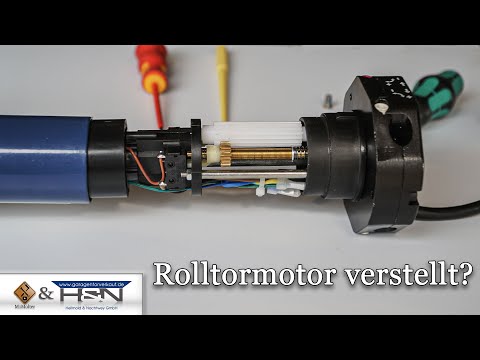 Hilfe -  Rolltormotor verstellt! (Rohrmotor verstellt) Rolladenmotor einstellen