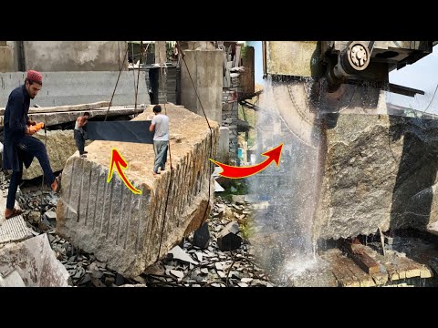 Incredible Technology How To Cutting a Huge Stone Marble The Modren Machines || Amazing Experts