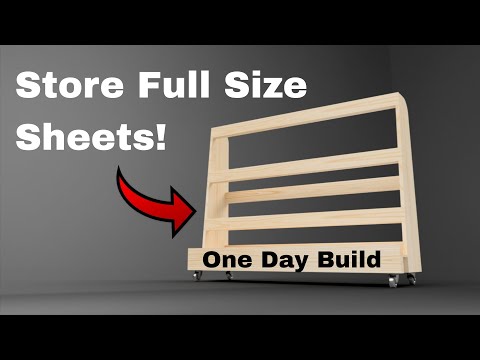 DIY Mobile Lumber Storage Cart - One Day Build! (FREE PLANS)
