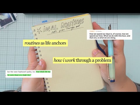 journal chat ⭐︎ "the weekly arc" | how do we create routines that anchor us?